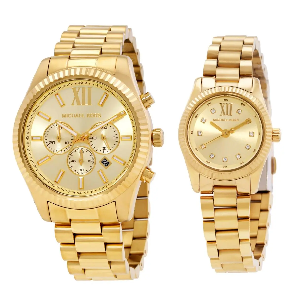Michael Kors Quartz Lexington His and Hers Gold-tone Watch Set MK4950SET