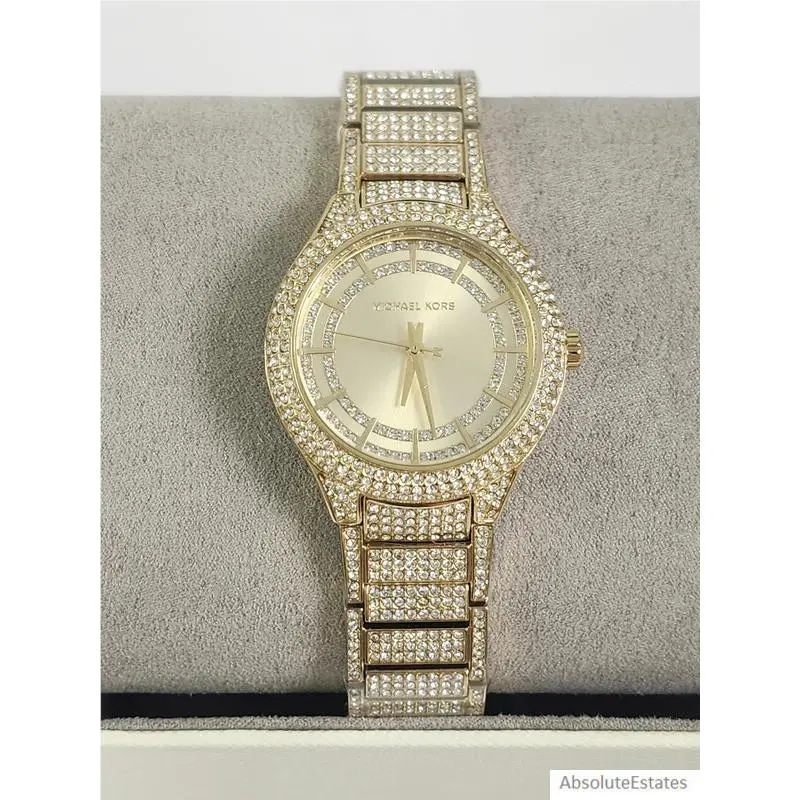 Michael Kors Camille Mid Special Edition Glitz Gold Watch MKO1020 Nwot