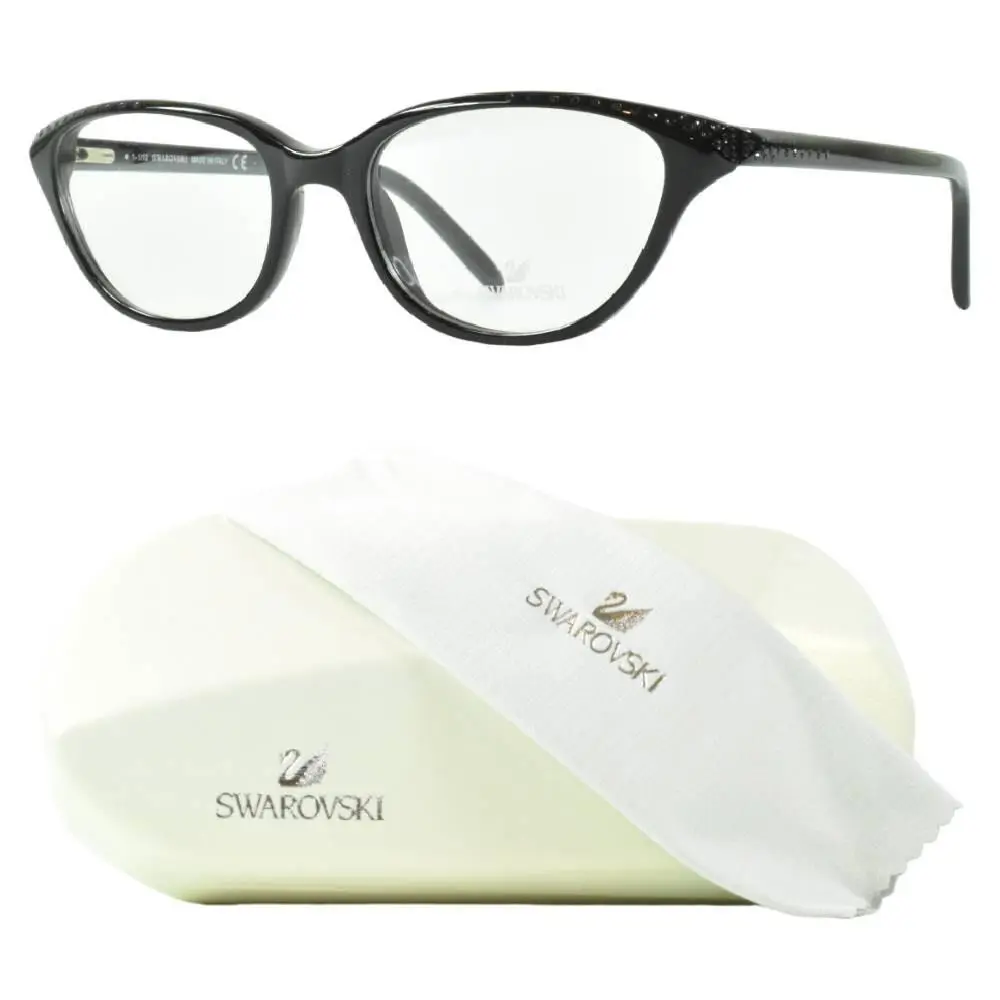 Bluebell SW5051 001 Womens Full Rim Cat Eye Black Optical Frame by Swarovski