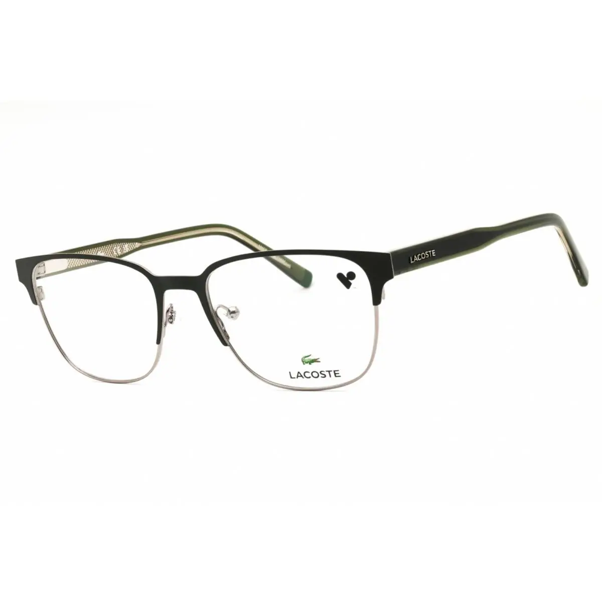 Lacoste Men`s Eyeglasses Rectangular Shape Metal Full Rim Frame L2304N 275