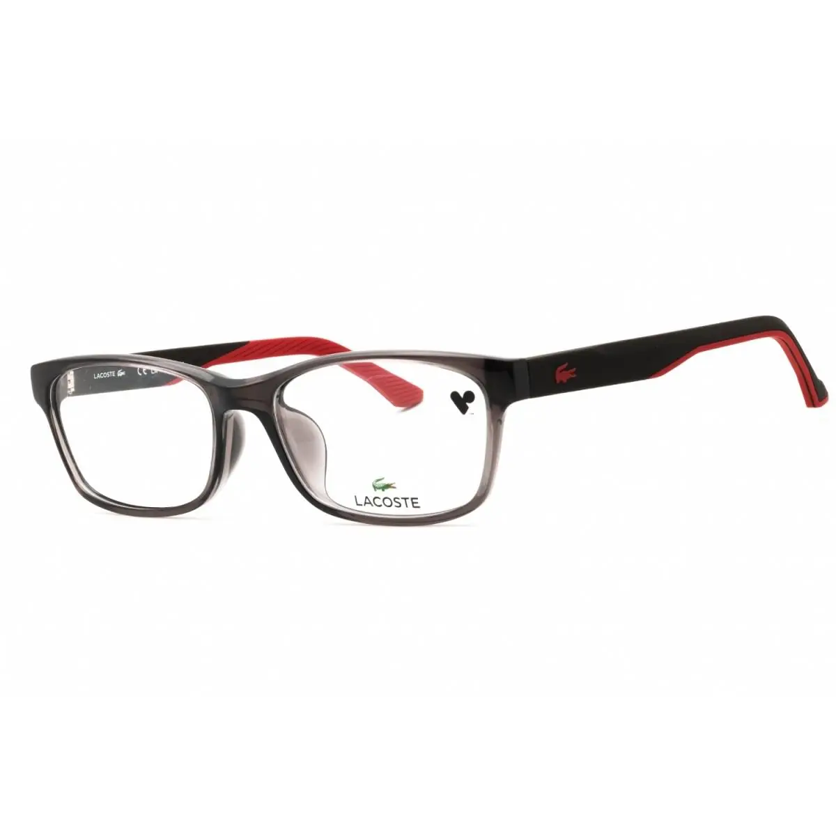 L2894A 020 Shiny Crystal Grey 55mm Eyeglasses by Lacoste