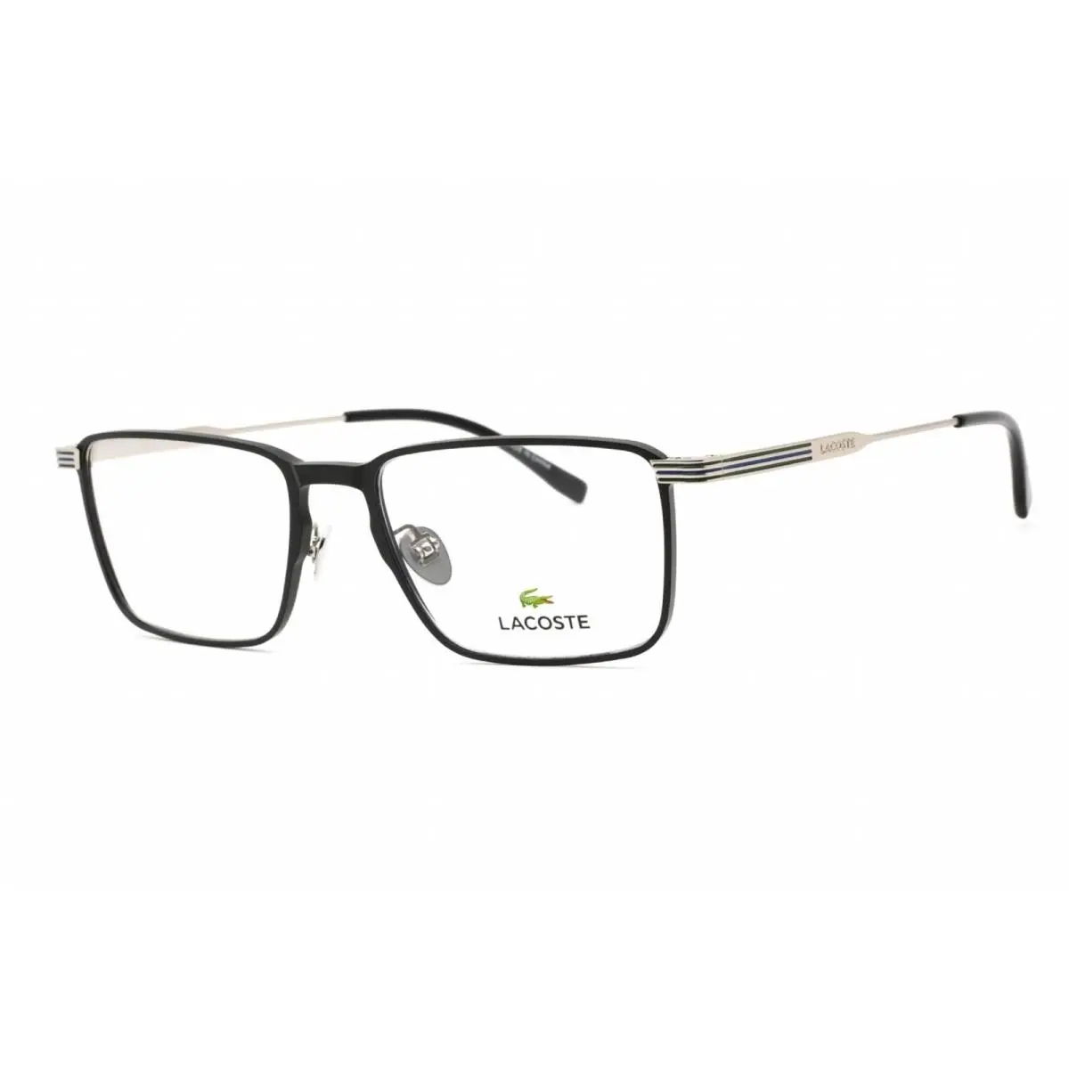 Lacoste Men`s Eyeglasses Rectangular Shape Metal Full Rim Frame L2285E 002