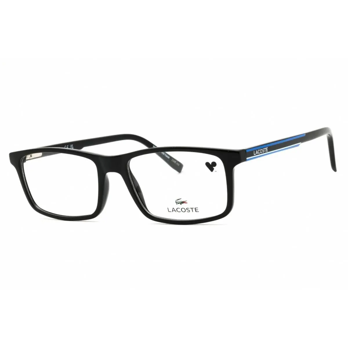 Men`s Eyeglasses Rectangular Shape Injected Propionate Frame L2858 001 by Lacoste