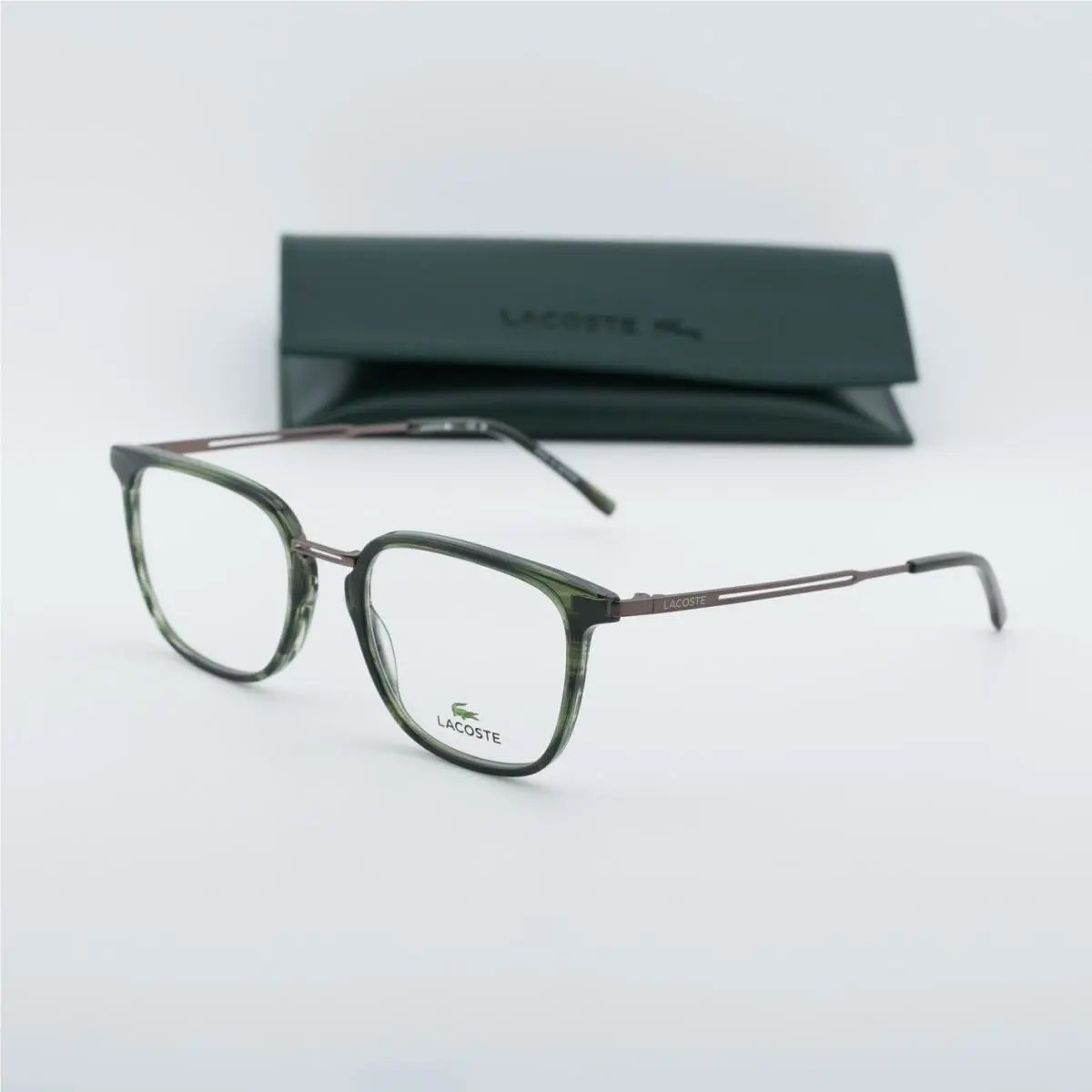 Lacoste L2853PCN 220 Havana/striped Green 52mm Eyeglasses