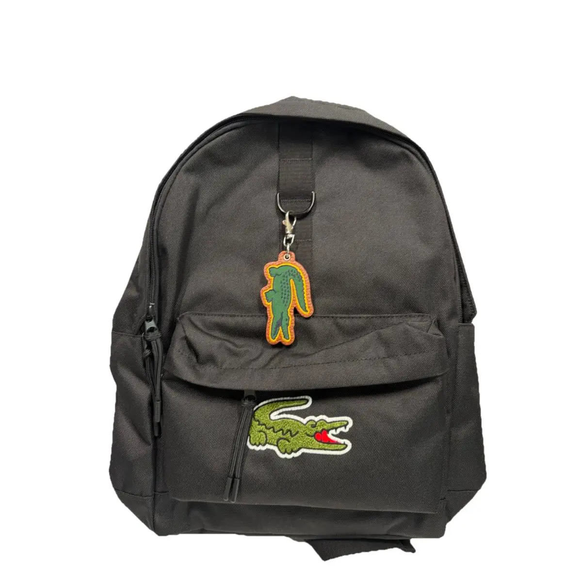 Lacoste Kids Backpack Black Crocodile Patch Laptop Sleeve School Bag