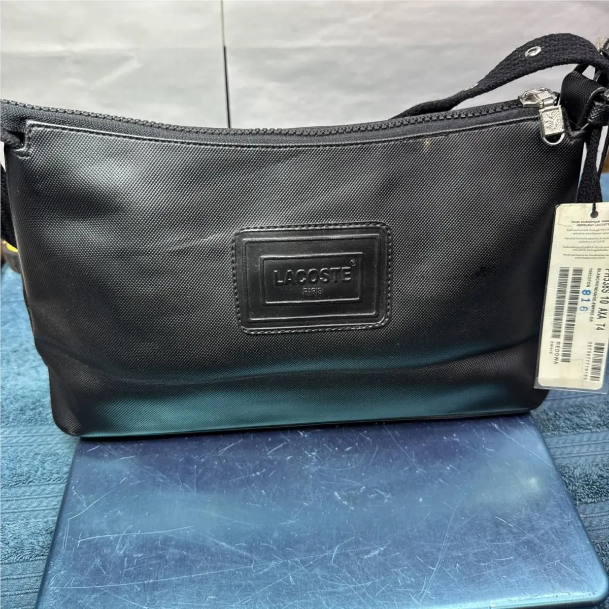 Lacoste Shoulder Strap Zippered Purse - Women`s Black See Images