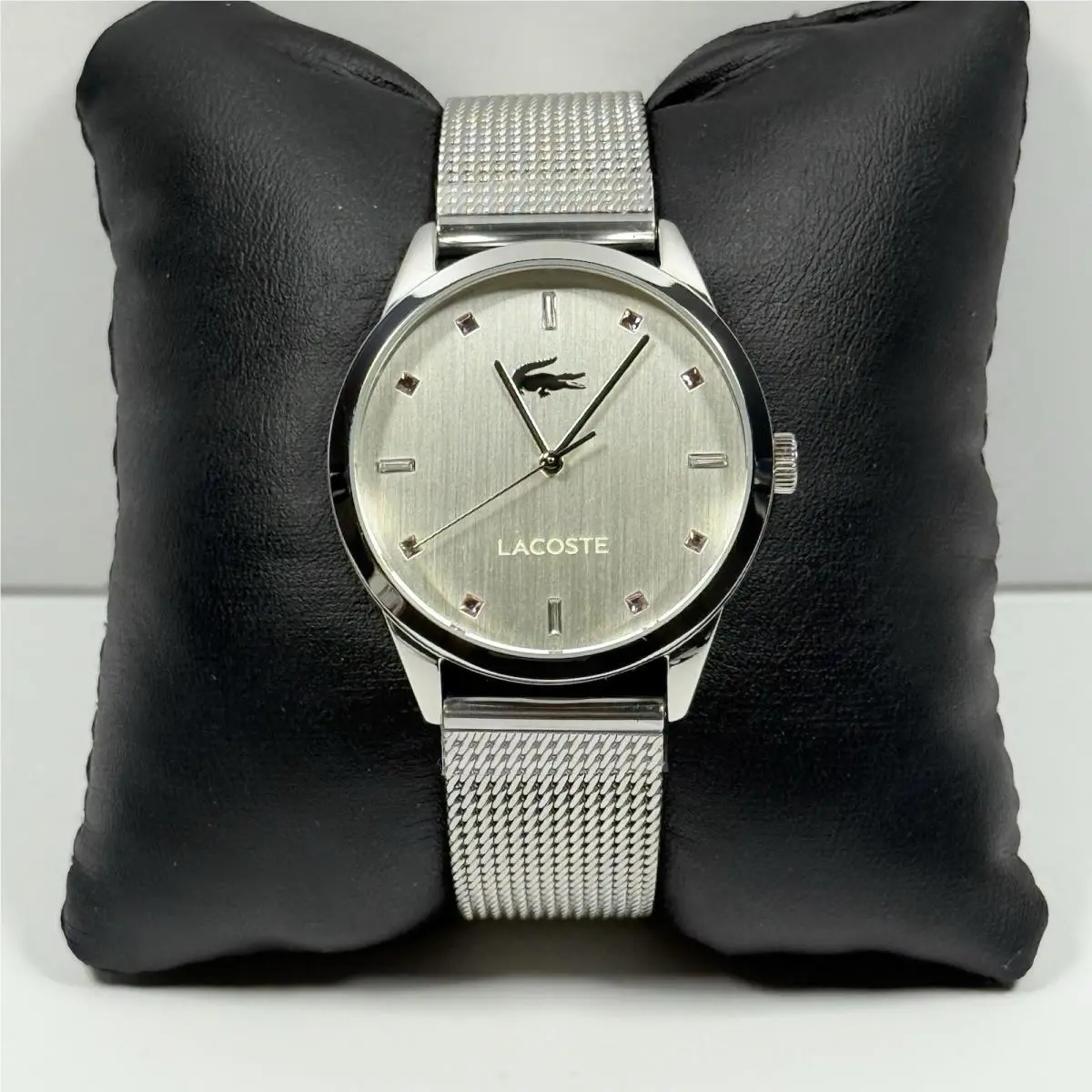Lacoste Gemma 2001342 Gemstone Crystal Silver Dial Stainless Women’s Watch
