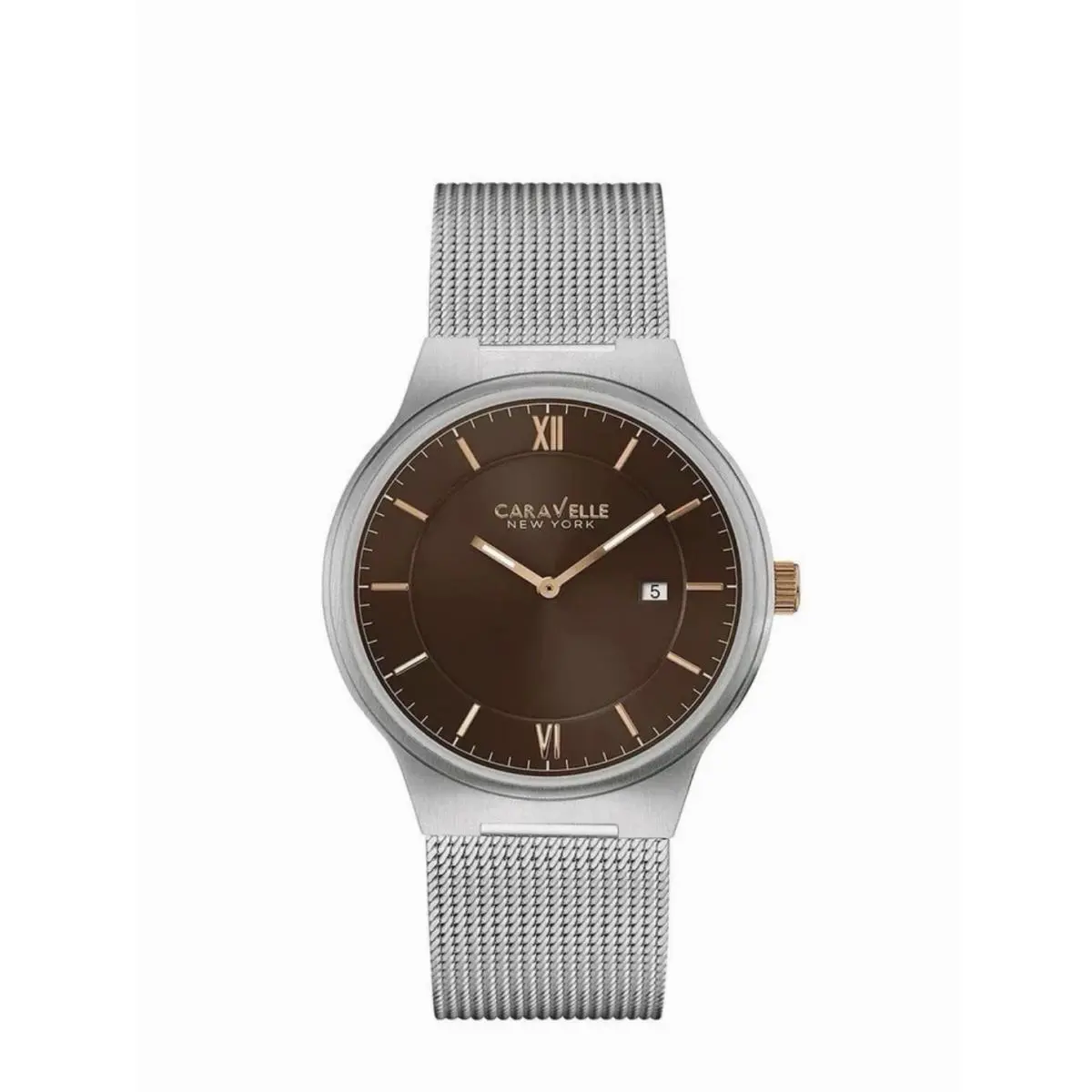 Caravelle York by Bulova Men`s 45B138 Analog Display Quartz Silver Watch