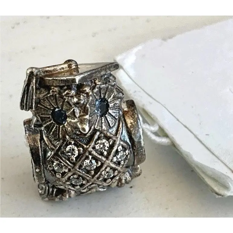 Bracelet Charm Graduation Owl Grad Sterling Silver Bead 791502NSB by Pandora