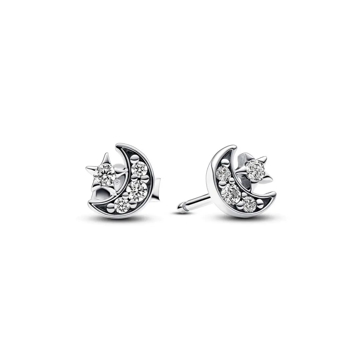 Pandora Sparkling Moon Star Stud Earrings 292990C01