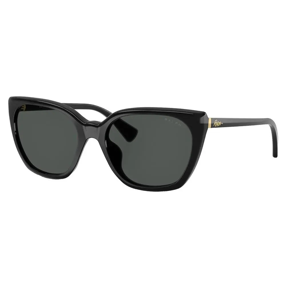 Ralph Lauren RA 5330U 500187 Shiny Black Plastic Butterfly Sunglasses Grey Lens