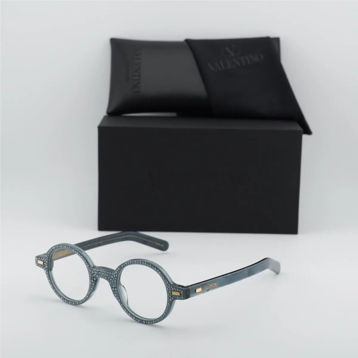 Valentino VLX-185C Blue Pearl Crystal 43mm Eyeglasses