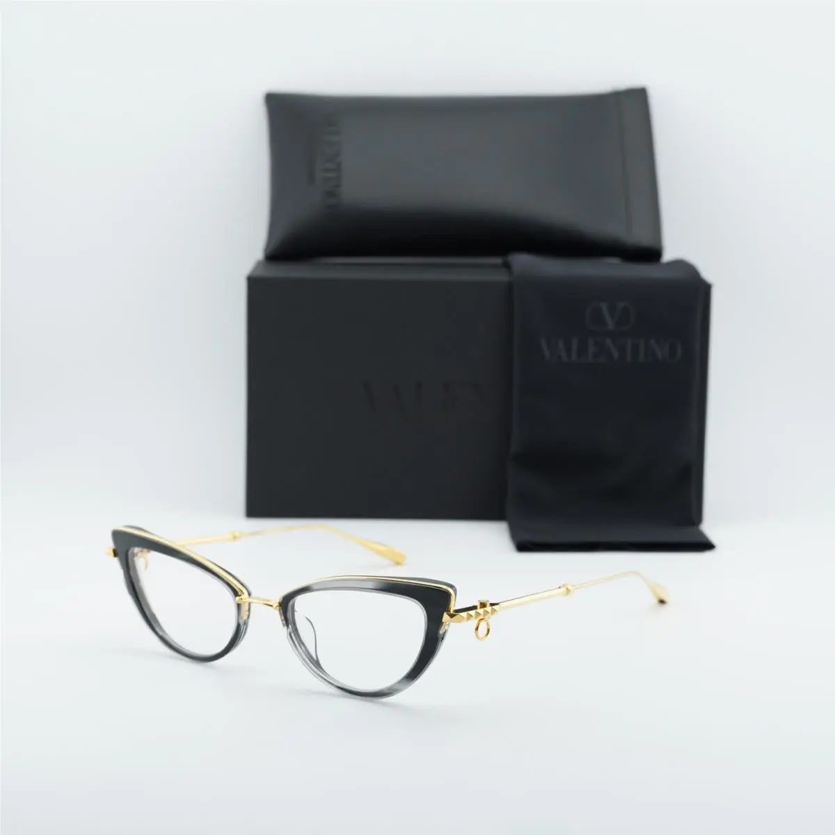 Valentino V-daydream VLX-123A-CH Black/gold with Chain 51mm Eyeglasses