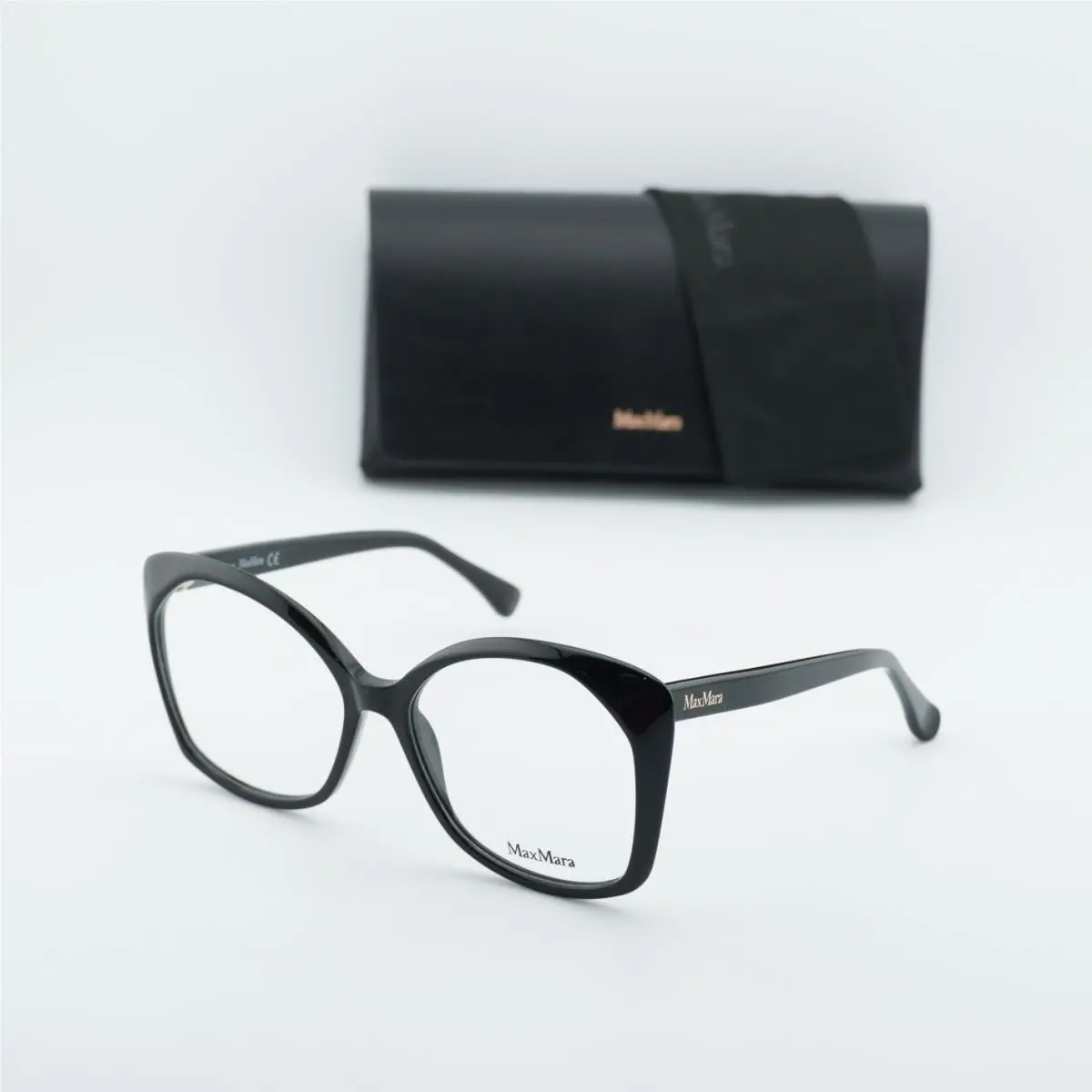 Max Mara MM5029 001 Shiny Black 57mm Eyeglasses