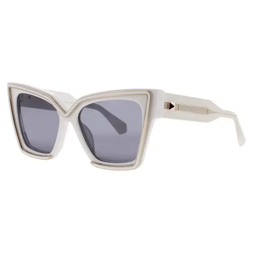 Valentino V Grace Vls 126C 54 Sunglasses White/gold Frame Grey Lenses 54 mm