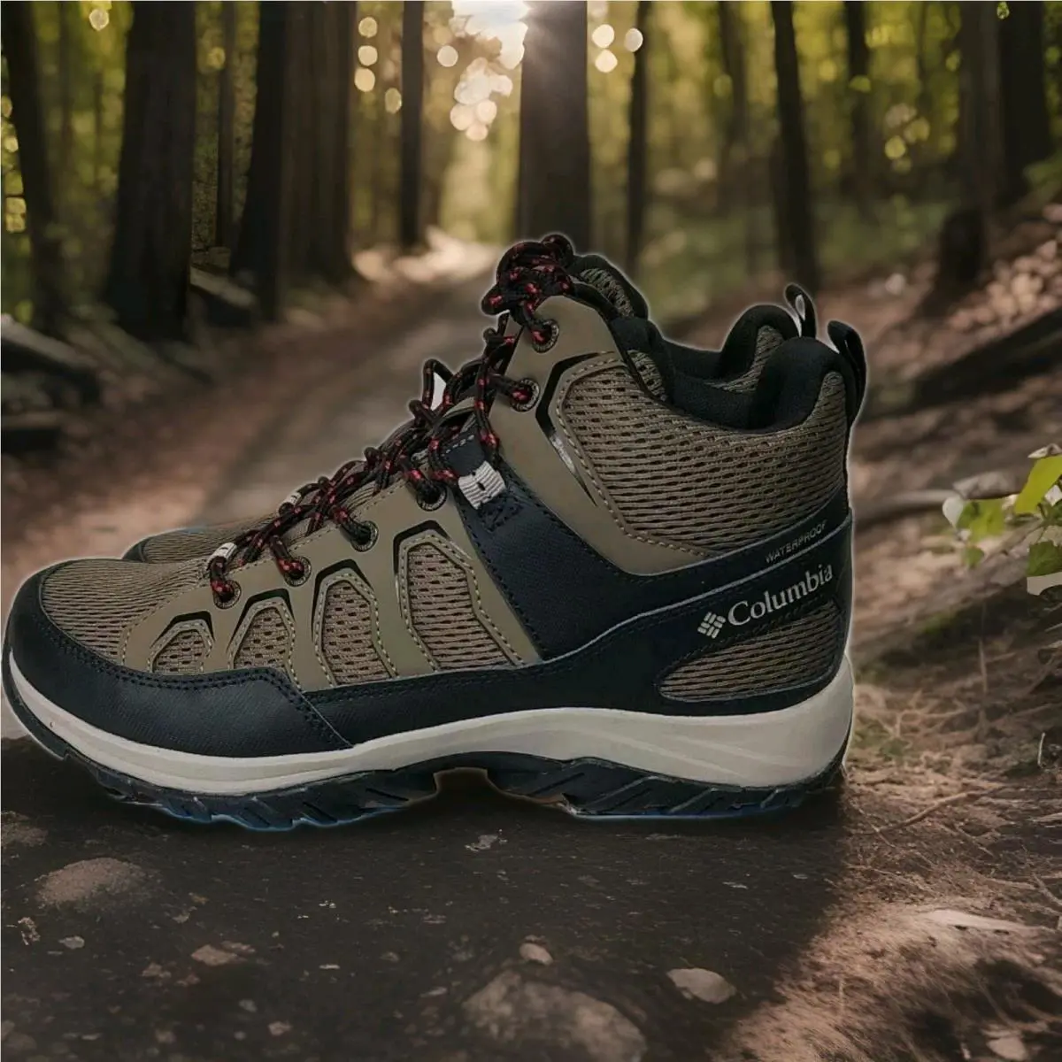 Columbia Granite Trail Mid WP Mens Hiking Boots Waterproof Mud/black Sz. 8.5