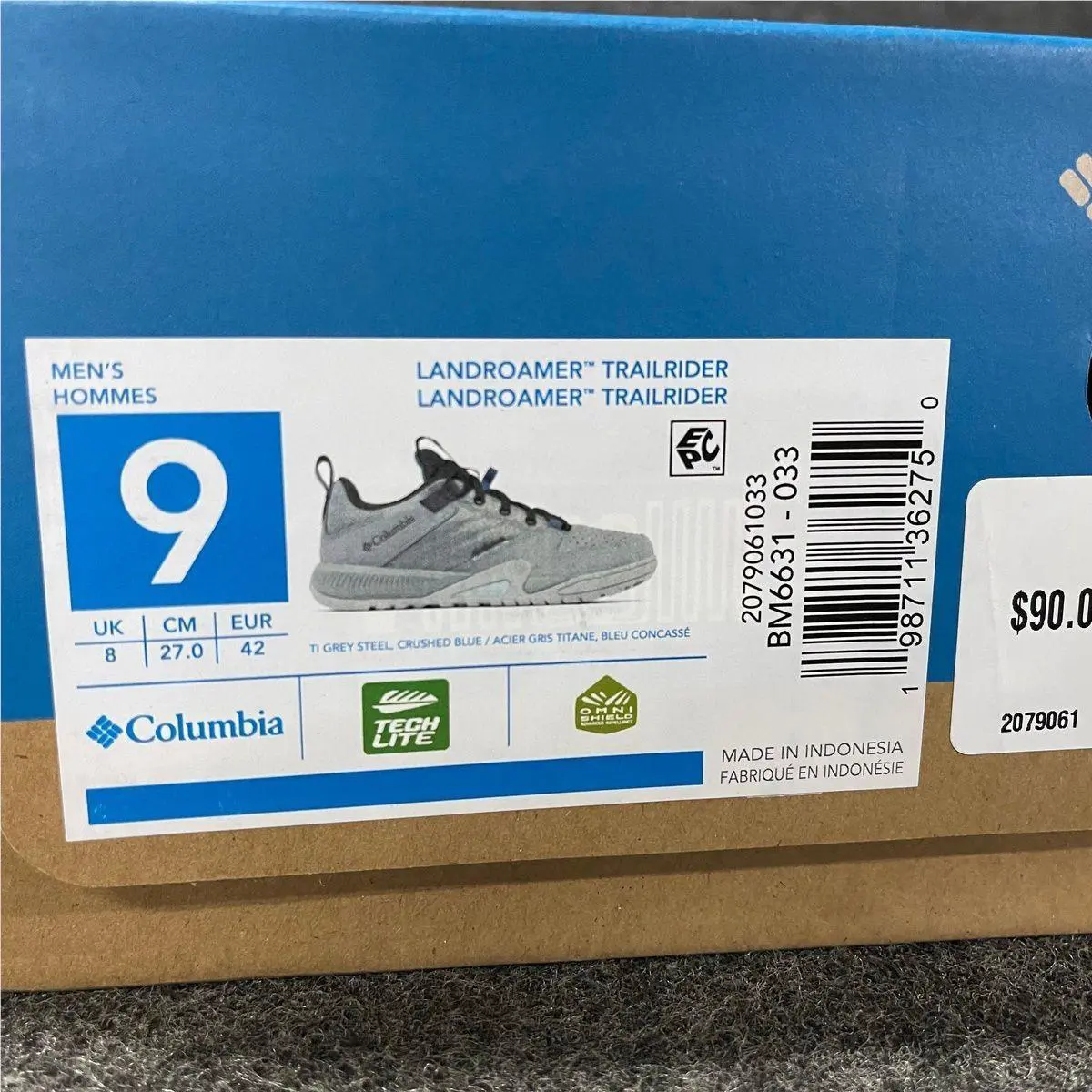 Columbia shoes - VS189120 - vs-189120 - Gray (UPC: 198711362750) 1