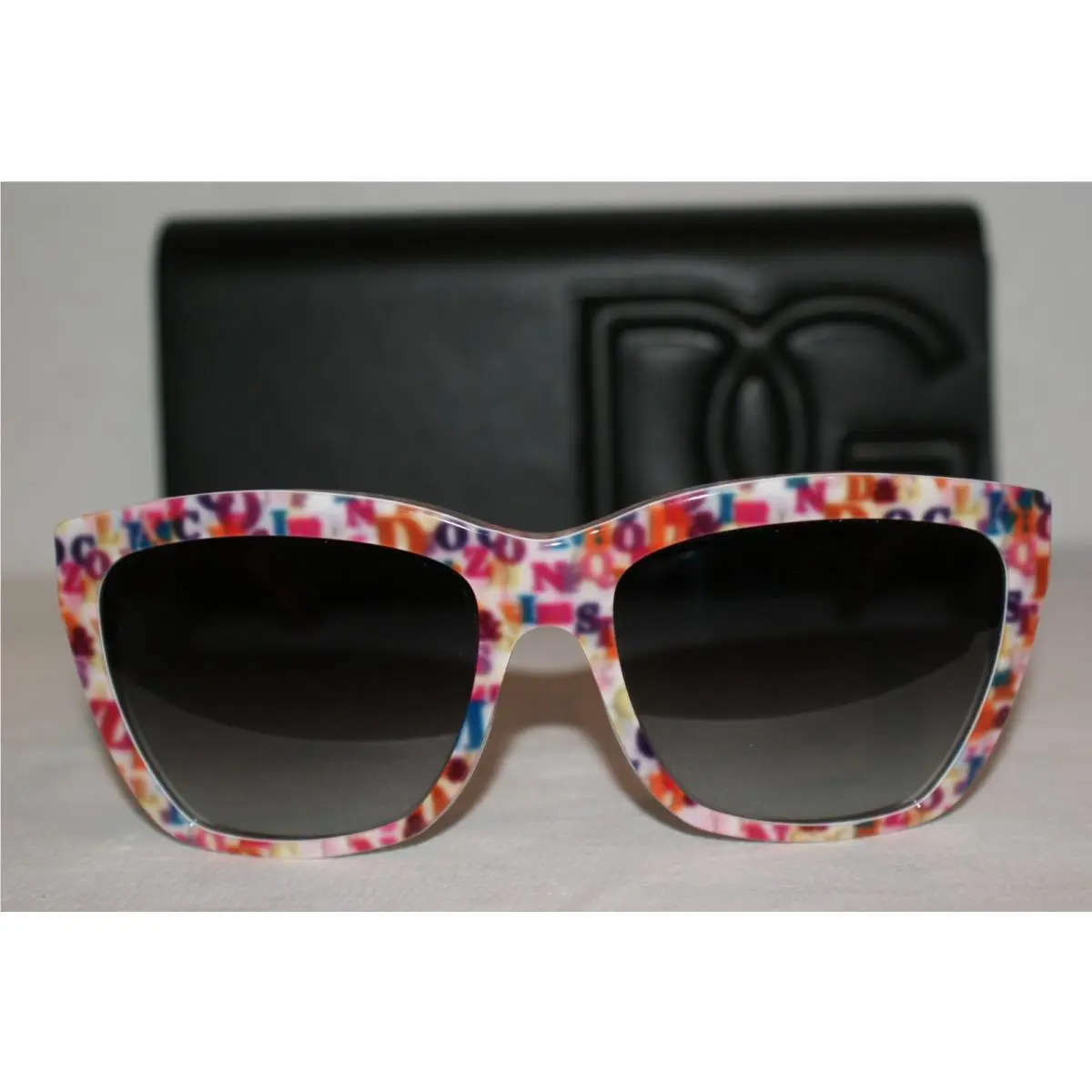 Authe Dolce Gabbana Sunglasses 3080 Multi Color 1975/8G 56-17 W Origi Case