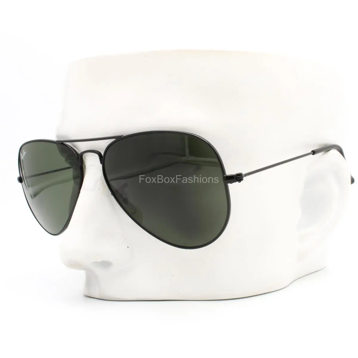 Ray-ban Aviator Sunglasses RB 3025 L2823 Black Green Glass 58mm Medium W/case