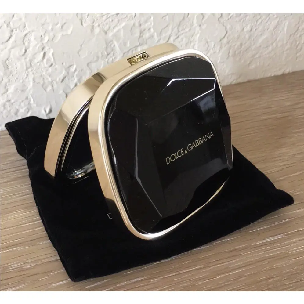 Dolce Gabbana Gold Black Sapphire Jewel Collection Magnifying Mirror 4 Handbag