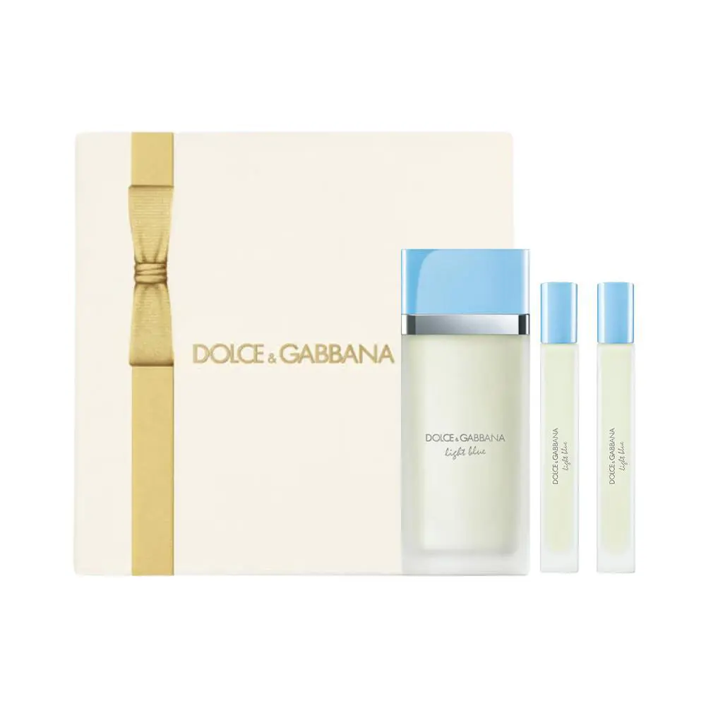 Dolce Gabbana Light Blue For Women 3pc Gift Set 3.3oz Edt x2 0.33oz Edt