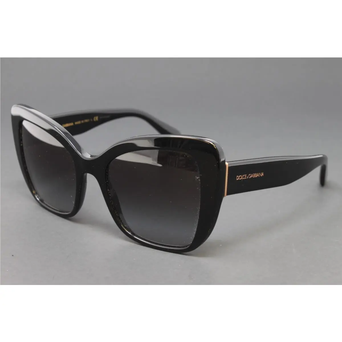 Dolce Dolce & Gabbana DG4348-5018G Gabbana DG4348-5018G Women`s Sunglasses Black 54mm Plastic Cat Eye Italy
