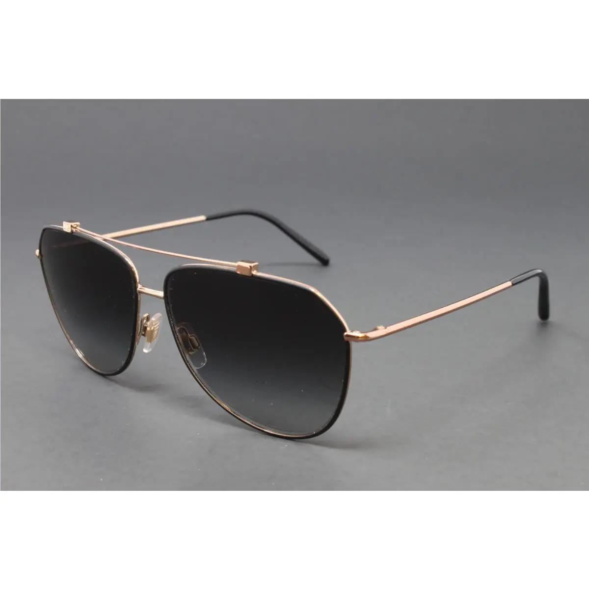 Dolce Gabbana Sunglasses Unisex Matte Black Gold 59mm Aviator DG2190 12968G