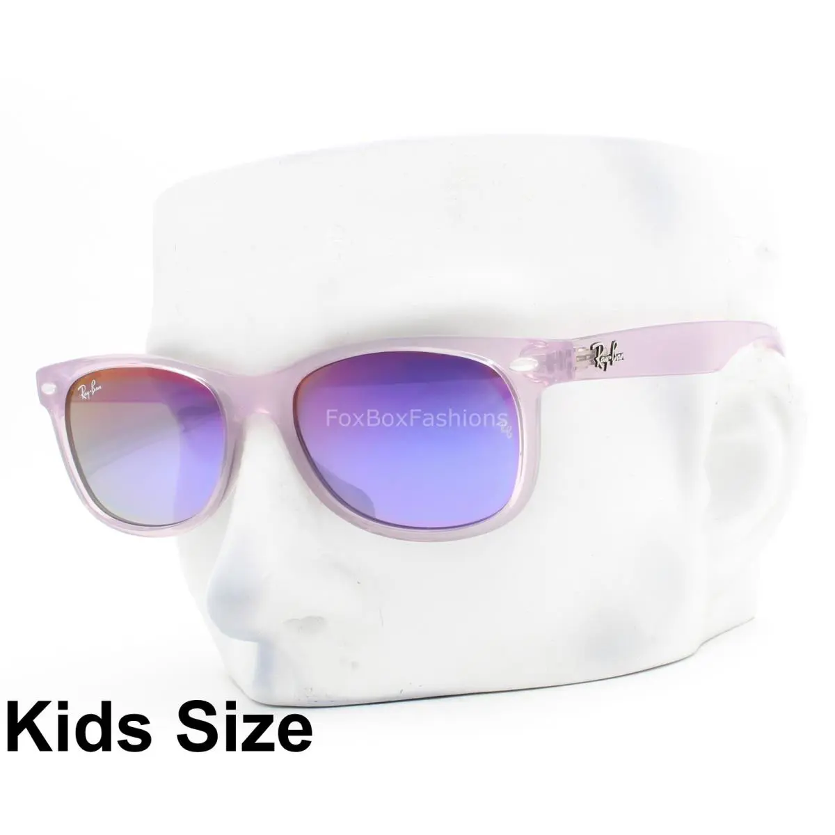 Ray-ban Junior Wayfarer Sunglasses RJ9052S 7147/B1 Purple Strap Kids Size