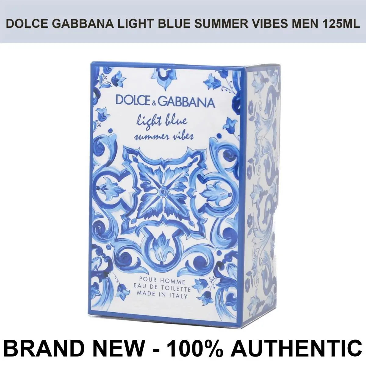 Dolce Gabbana Light Blue Pour Homme Summer Vibes Edt 4.2 oz