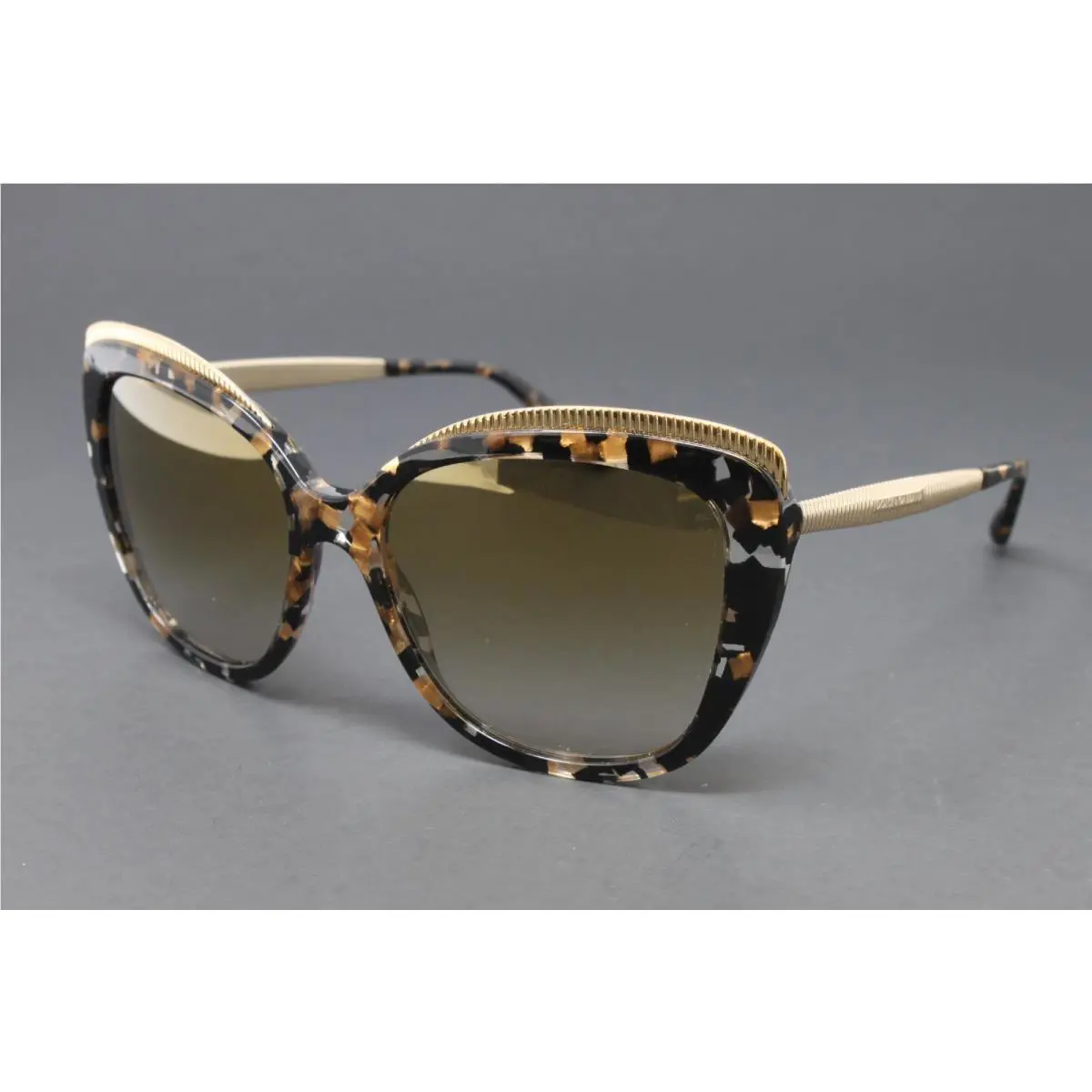 Dolce Dolce & Gabbana DG4332 9116E Gabbana DG4332 9116E Women`s Sunglasses Cat Eye Cube Black/gold 57mm