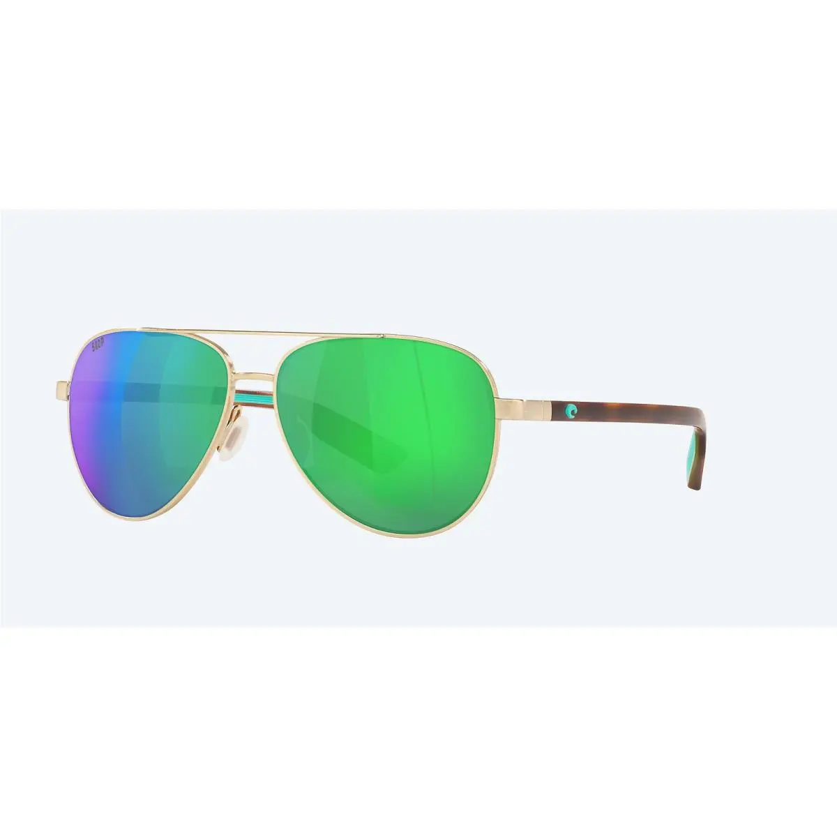Costa Del Mar Peli Brushed Gold/green Mirror 580P Polarized 57 mm Sunglasses