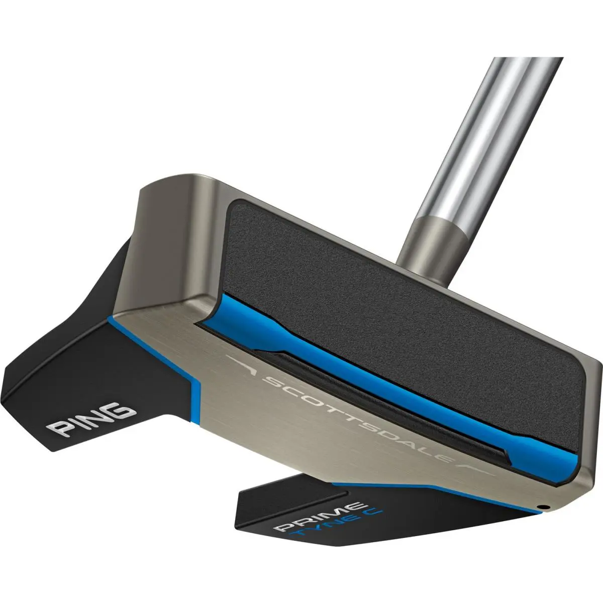 Ping 2025 Scottsdale Prime Tyne C Putter 17-4 SS Pebax Insert Center Shaft - Black, Lie Angle: Black