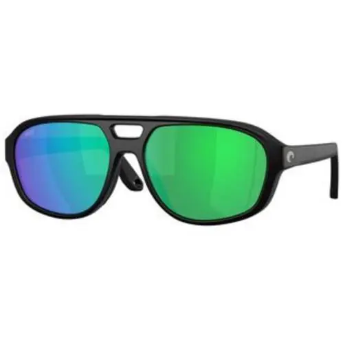 Costa Del Mar 6 S 9133 Matte Black Green Mirror 580p Policarbonate Polarized 91