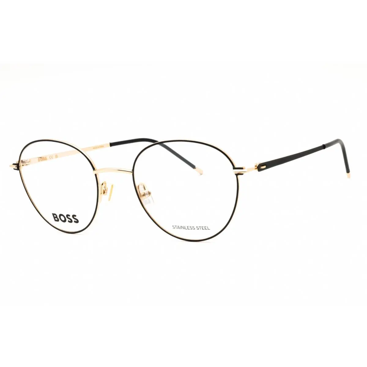 Hugo Boss 1530 Rhl Eyeglasses Gold Black Frame 50mm