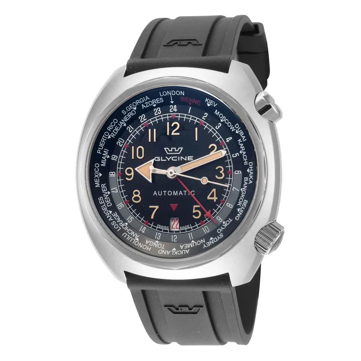 Glycine Men`s Airman Sst Gmt 43mm Automatic Watch GL0312