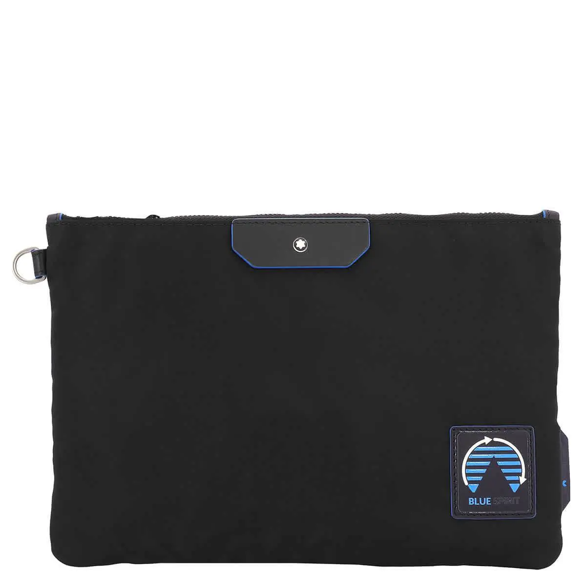 Montblanc Black Blue Nylon Spirit Medium Pouch 128734