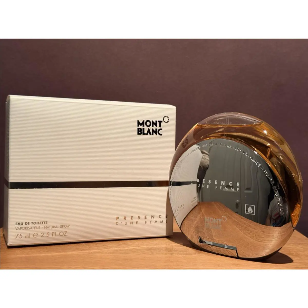 Montblanc Mont Blanc Presence D`une Femme 2.5 Fl. OZ /75 ml Eau de Toilette Spray Rare