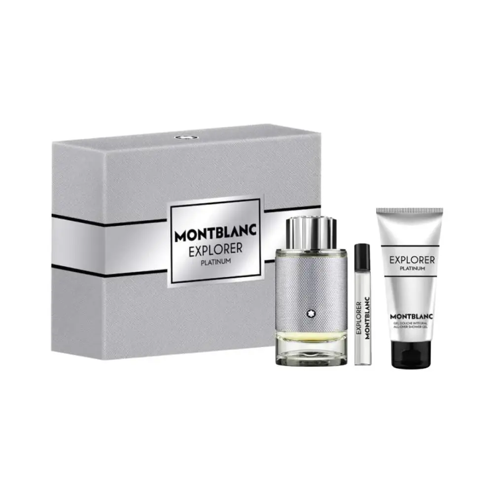 Montblanc Explorer Platinum by Mont Blanc 3 PC Eau de Parfum Gift Set For Men