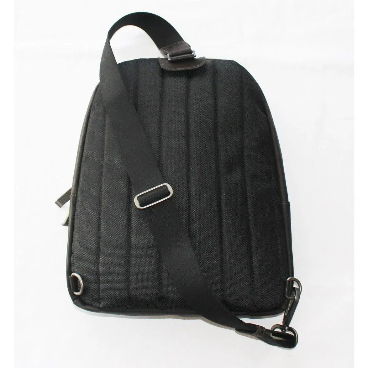 Kenneth Cole Reaction Leather Laptop Bag Sling Break Crossbody Brown