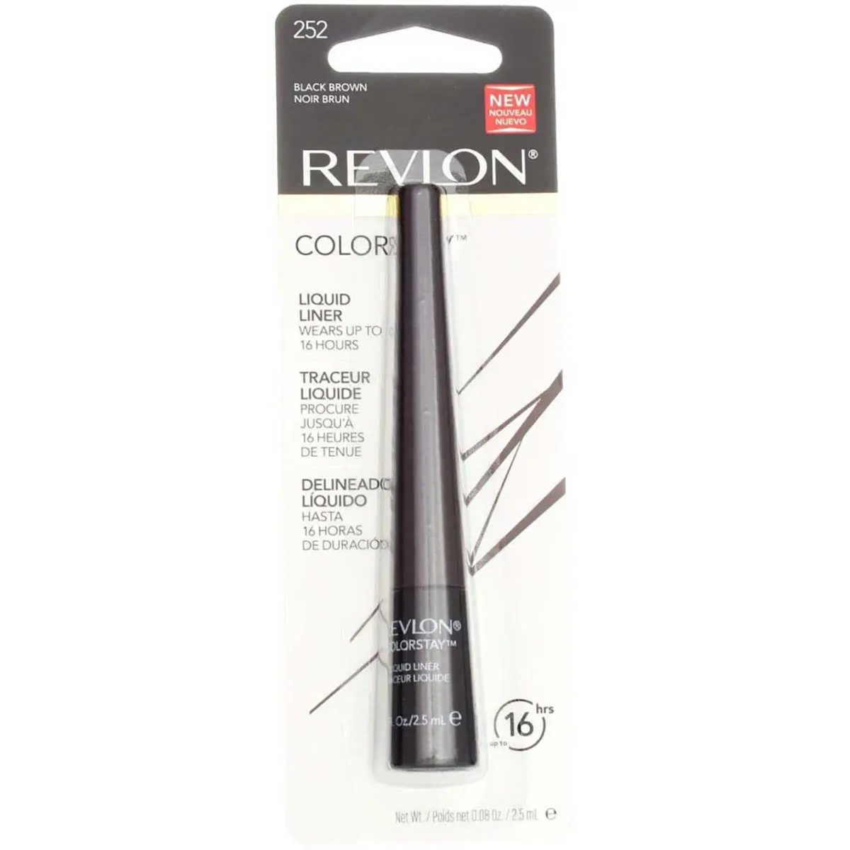 4 Pack Revlon Colorstay Waterproof Liquid Liner Black-brown 252 0.08 fl oz - Black, Brown