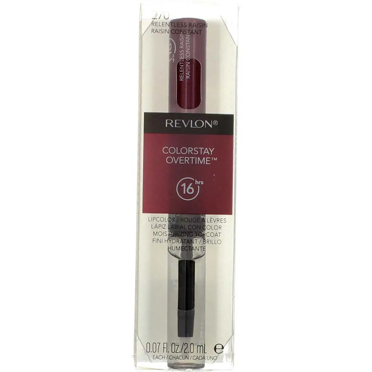 4 Pack Revlon Colorstay Overtime Lipcolor Relentless Raisin 270 0.07 fl oz