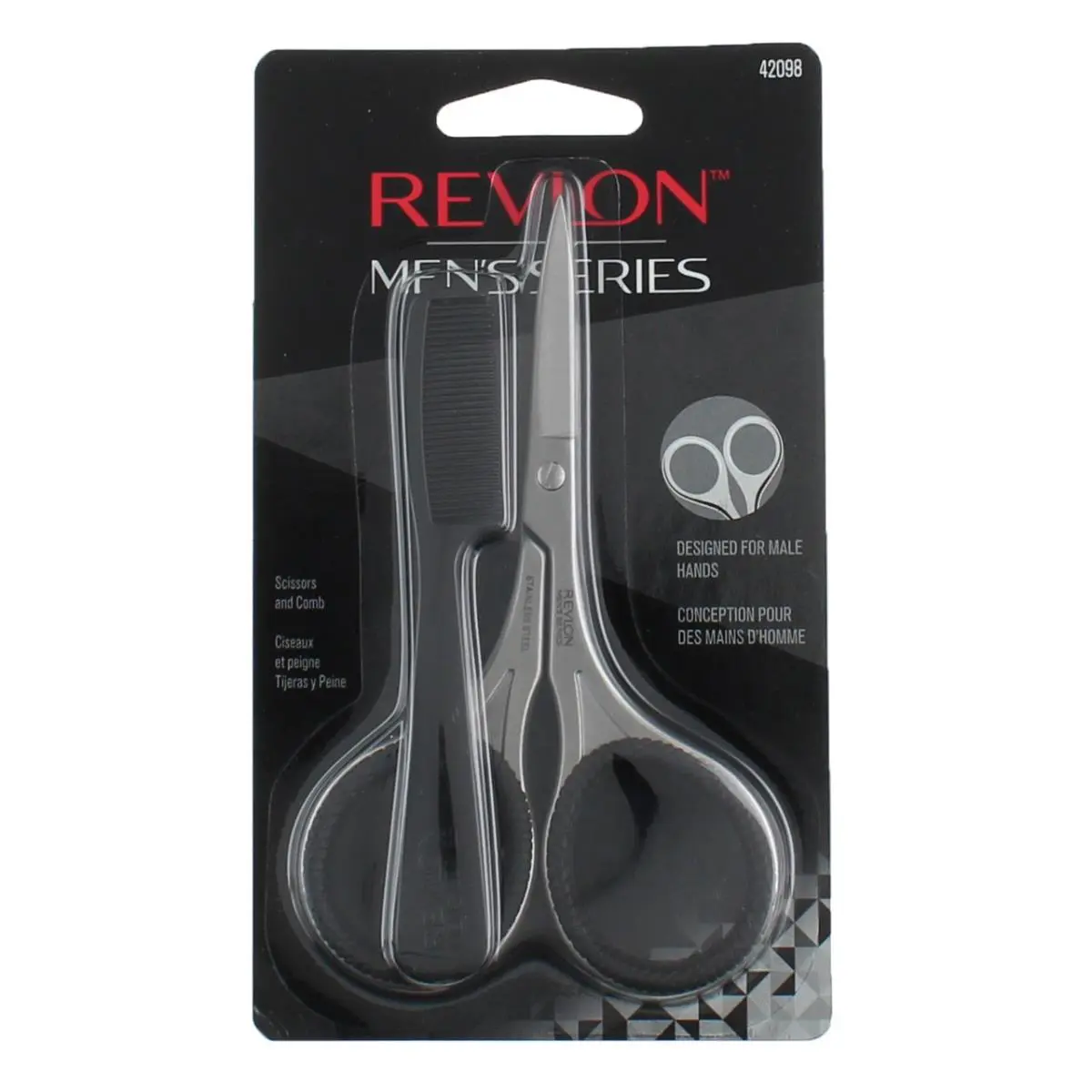 6 Pack Revlon Men`s Series Scissors and Comb 2 Ct