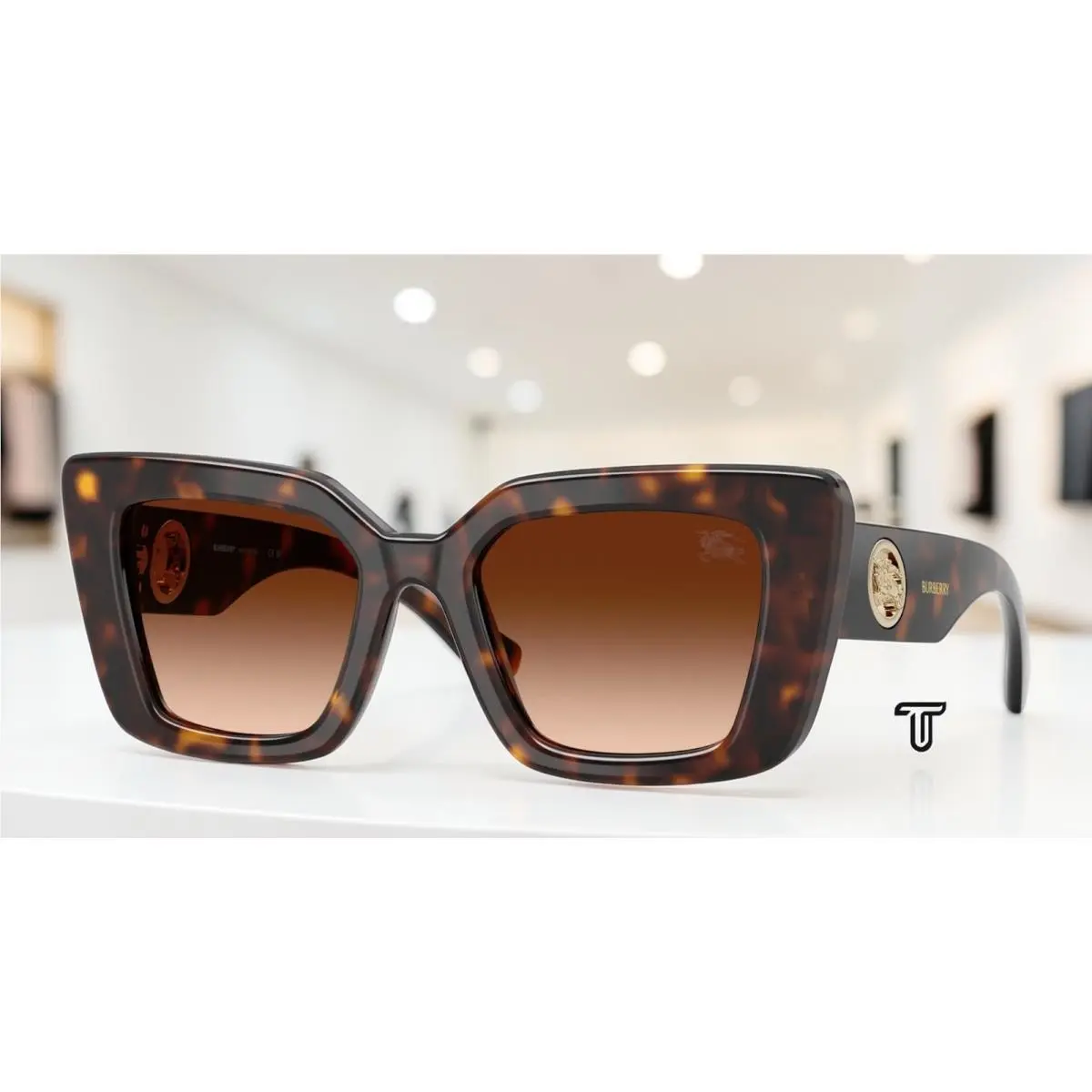 Burberry BE4476 300274 Dark Havana Brown Gradient 51 mm Women`s Sunglasses