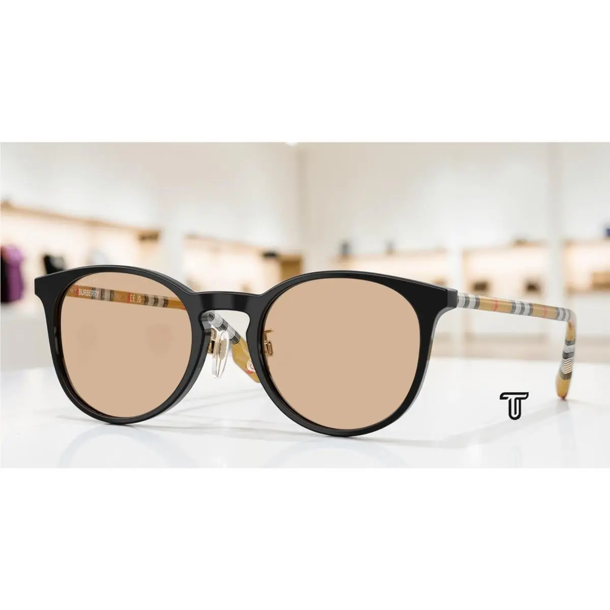 Burberry BE4380D 385373 Black Light Brown 51 mm Women`s Sunglasses
