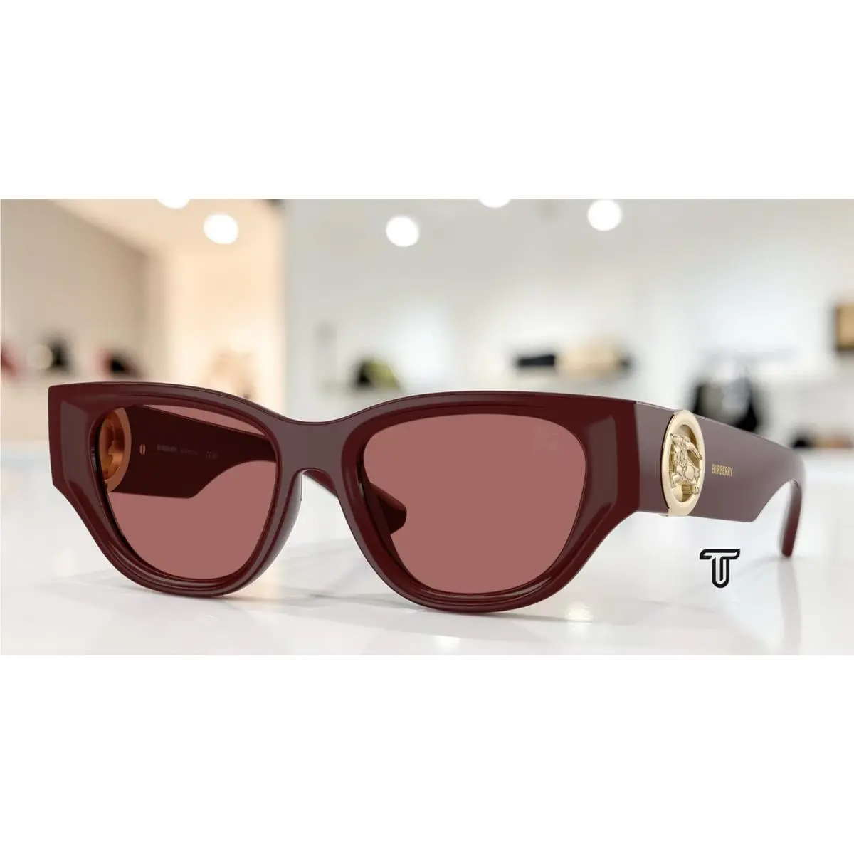 Burberry BE4467U 411969 Bordeaux Dark Violet 52 mm Women`s Sunglasses