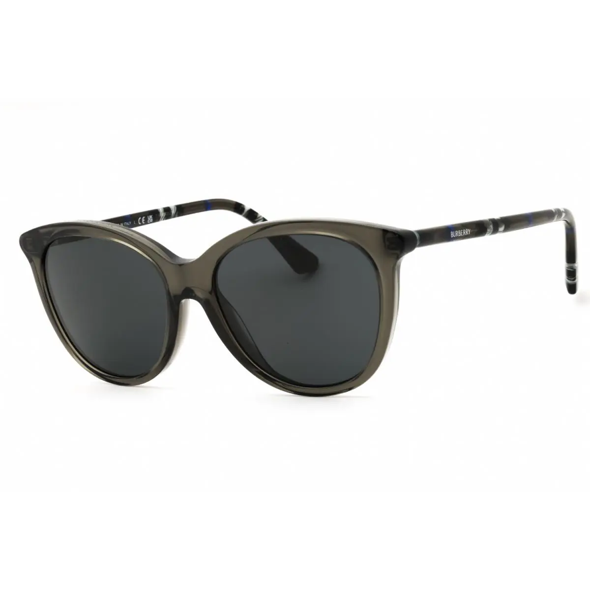 Burberry BE4455 416087 Sunglasses Grey Frame Dark Grey Lenses 55mm