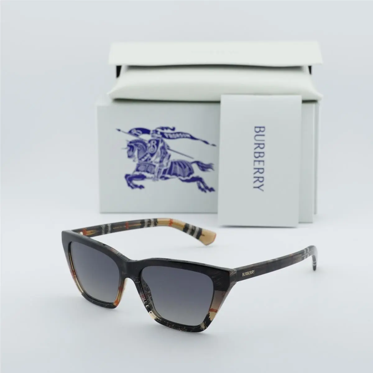 Burberry BE4468 4202T3 Sand Check/grey Gradient Polarized 54-15-140