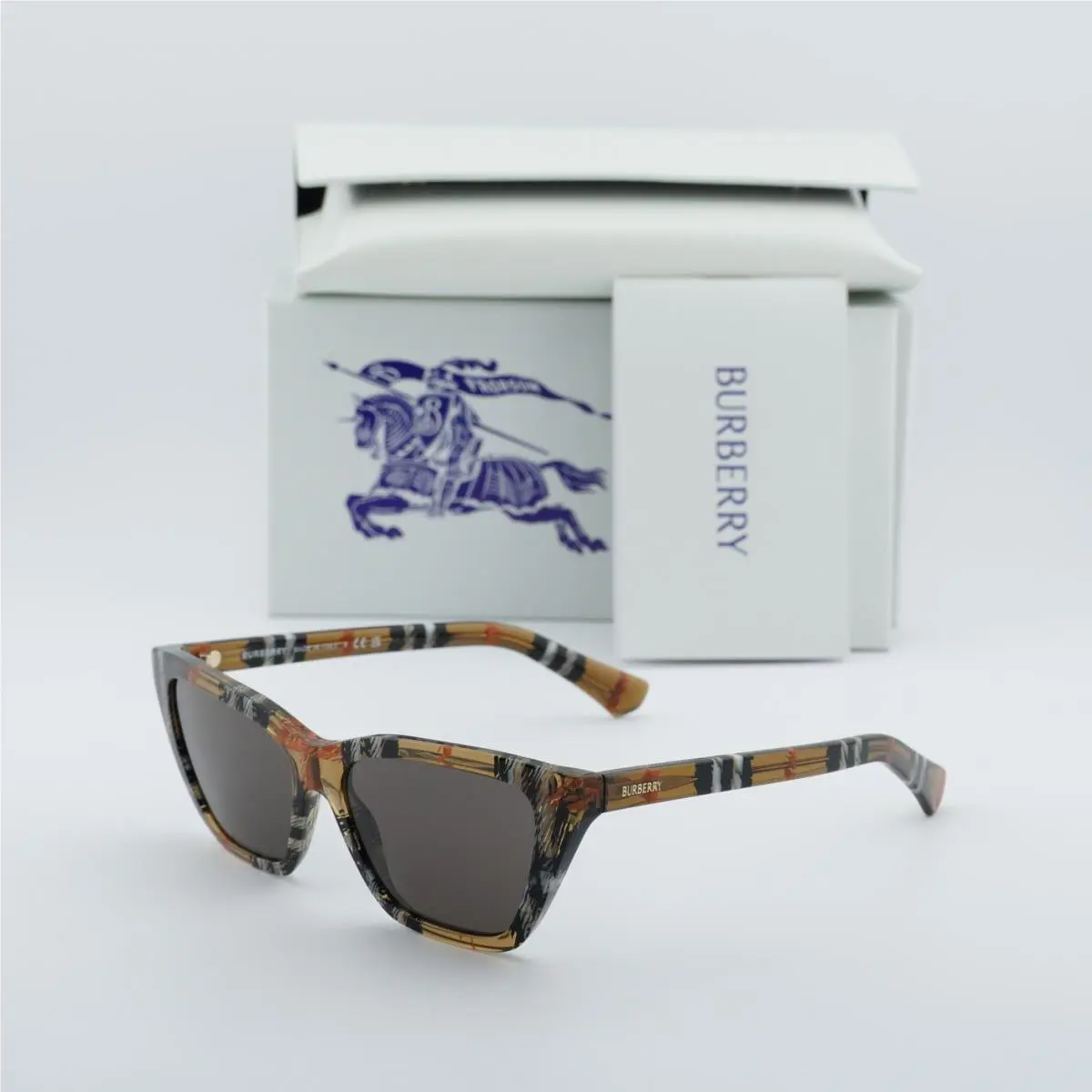 Burberry BE4468 416373 Check Sand/dark Brown 54-15-140 Sunglasses