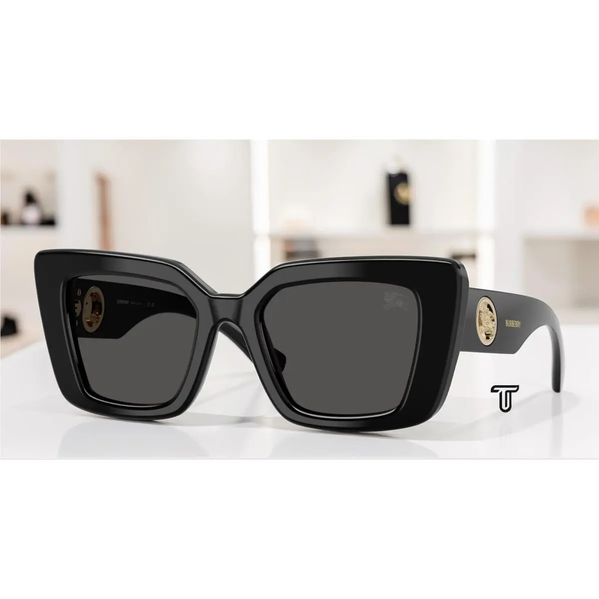 Burberry BE4476 300187 Black Dark Grey 51 mm Women`s Sunglasses