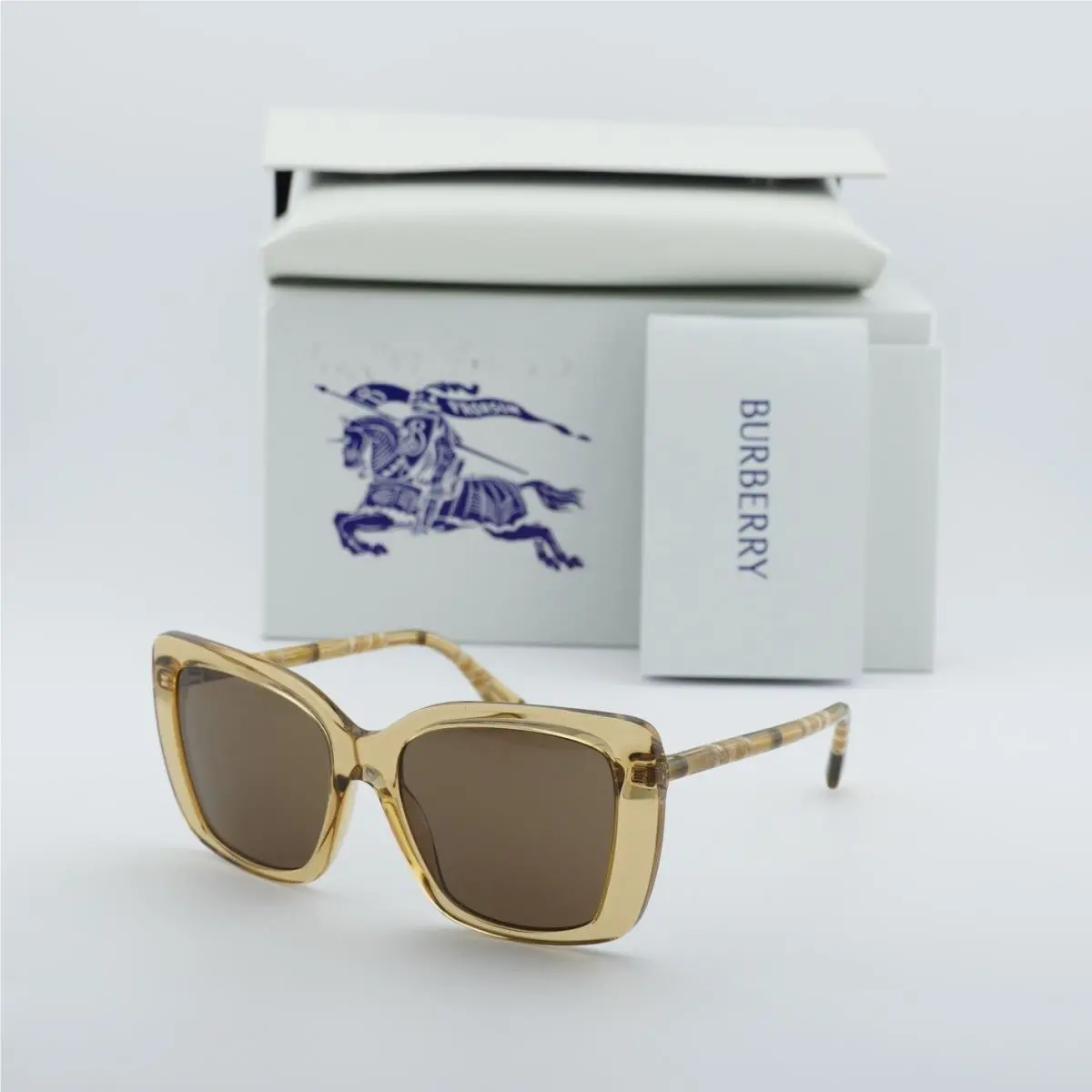 Burberry BE4456 4167/73 Transparent Beige/dark Brown 54-18-140 Sunglasses